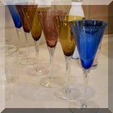 K03. Colored stemware. 